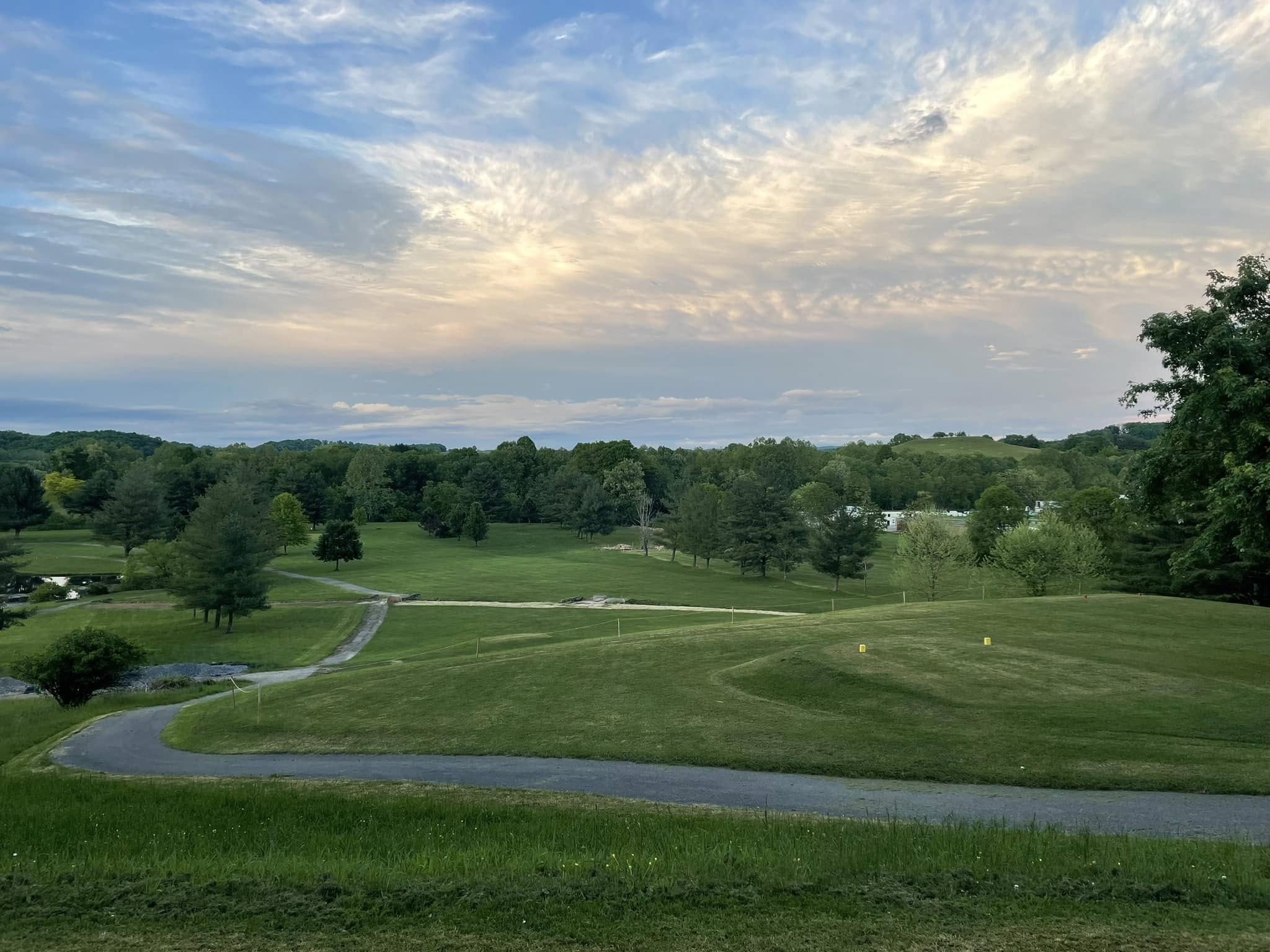 Pristine golf course landscape