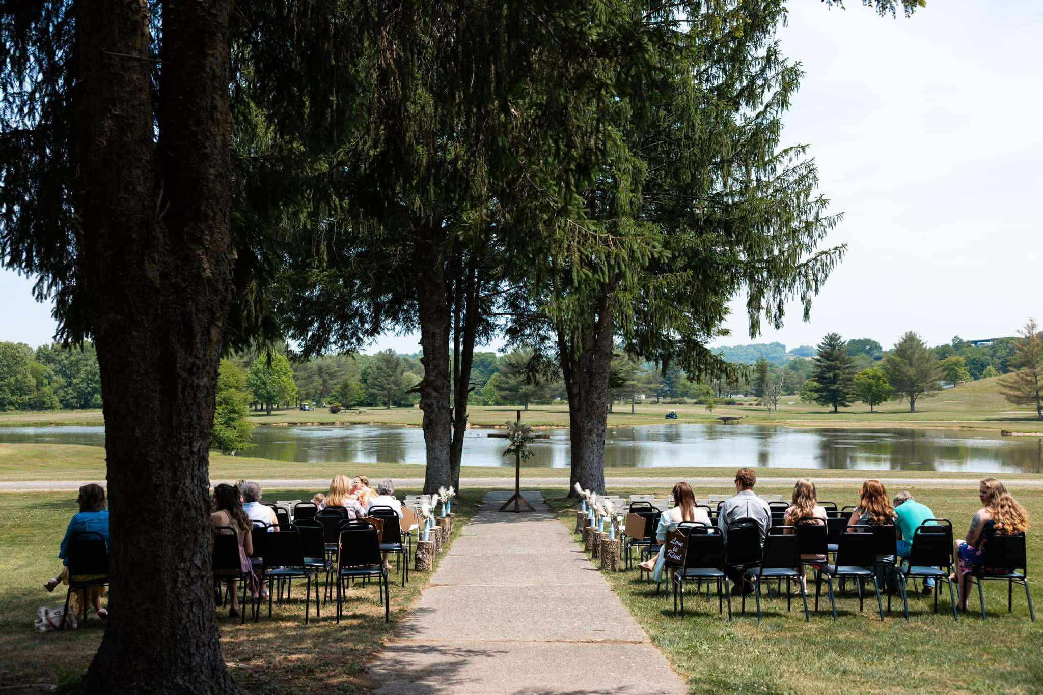 Outdoor wedding ceremony